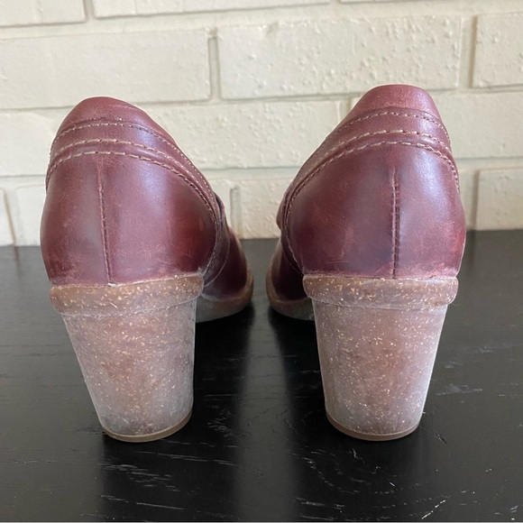 Clarks Womens Carleta Prato Mary Jane Heels Size 7 Leather Academia Comfort - Picture 4 of 7